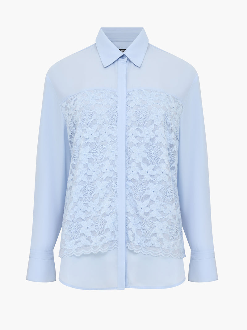 Mila Georgette Lace Layered Shirt