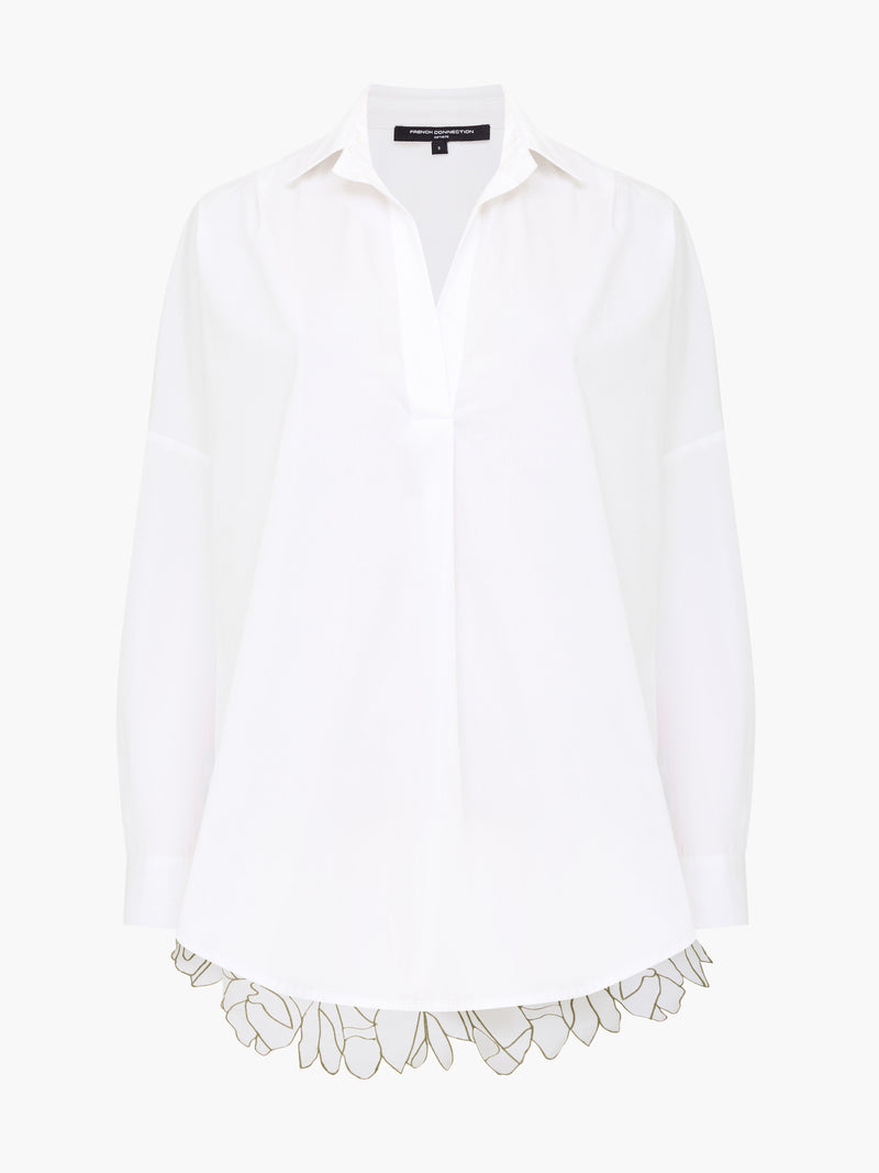 Lotta Alexis Floral Cutwork Back Popover Shirt