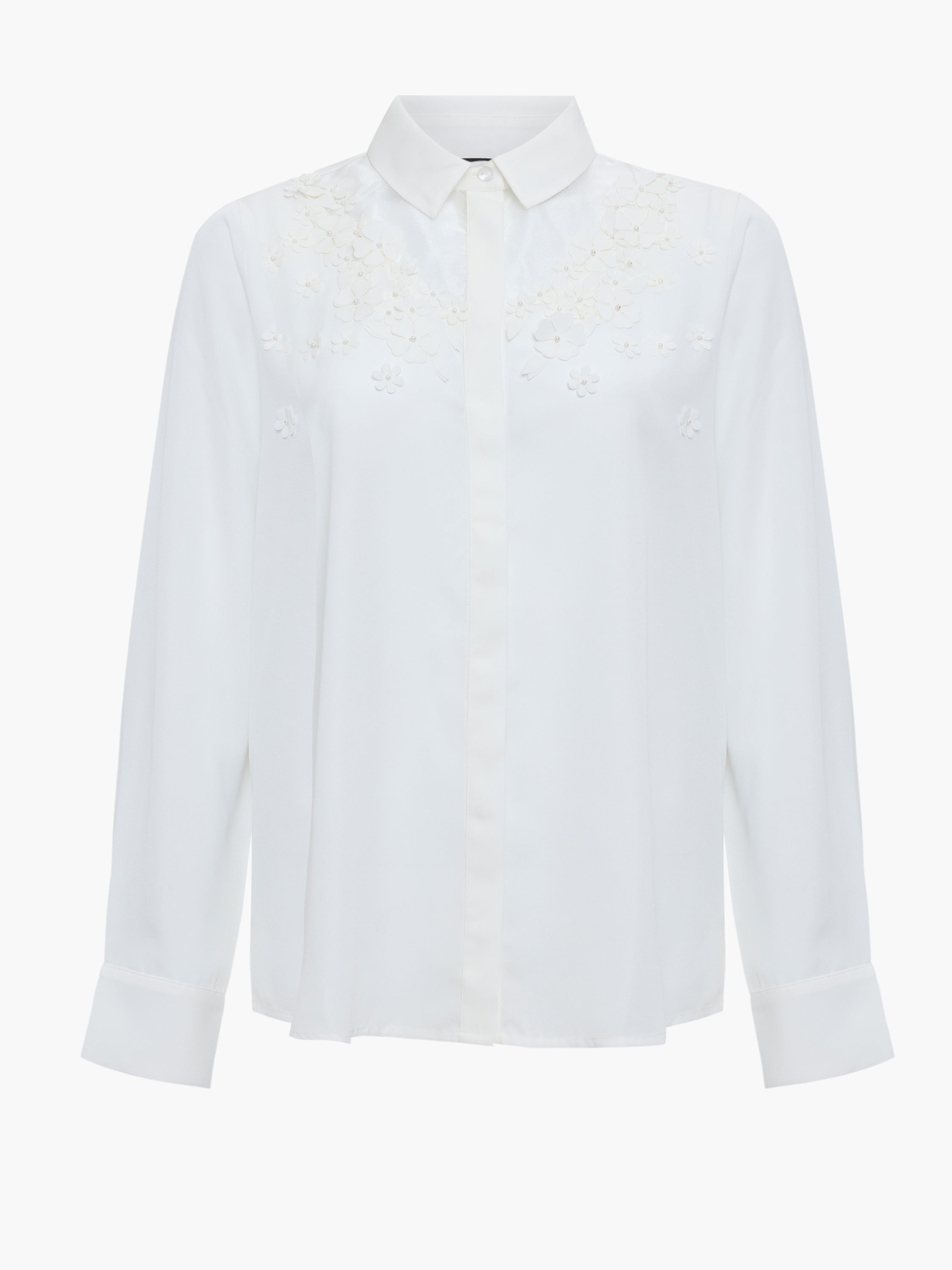 Mila Georgette 3D Floral Shirt