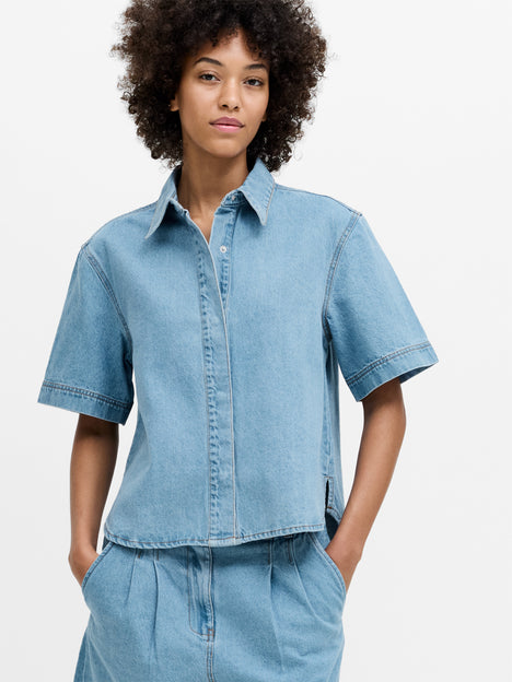 Sam Vintage Wash Short Sleeve Denim Shirt