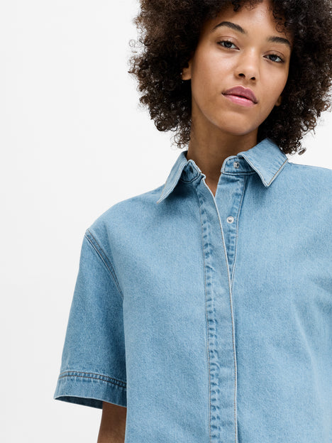 Sam Vintage Wash Short Sleeve Denim Shirt