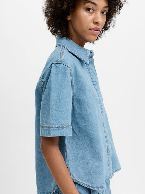 Sam Vintage Wash Short Sleeve Denim Shirt