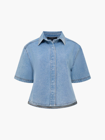 Sam Vintage Wash Short Sleeve Denim Shirt