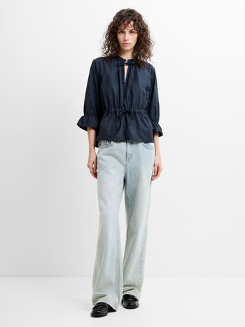 Era Poplin Ruffle Collar Top