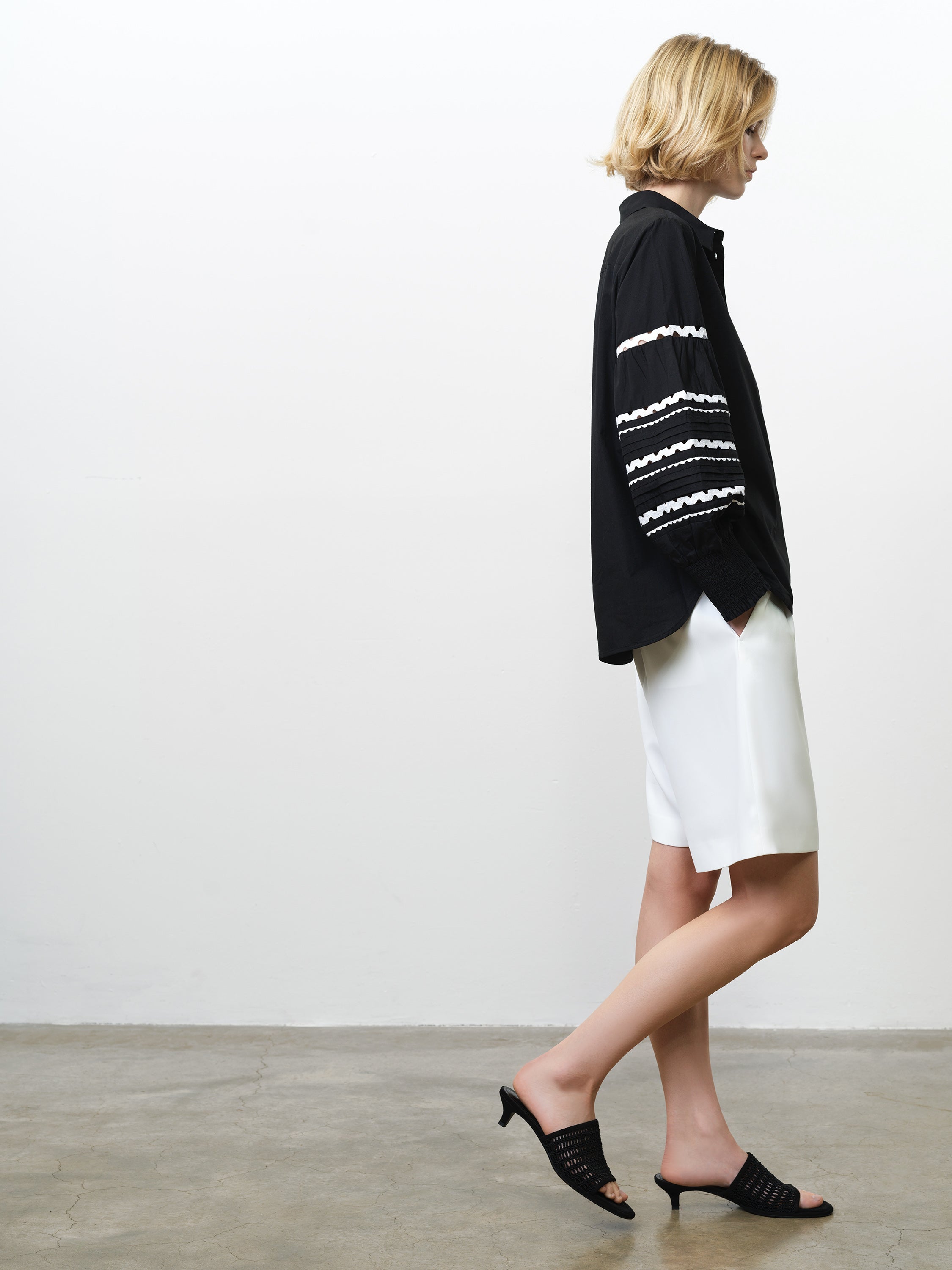 Cambria Cotton Ric Rac Long Sleeve Shirt