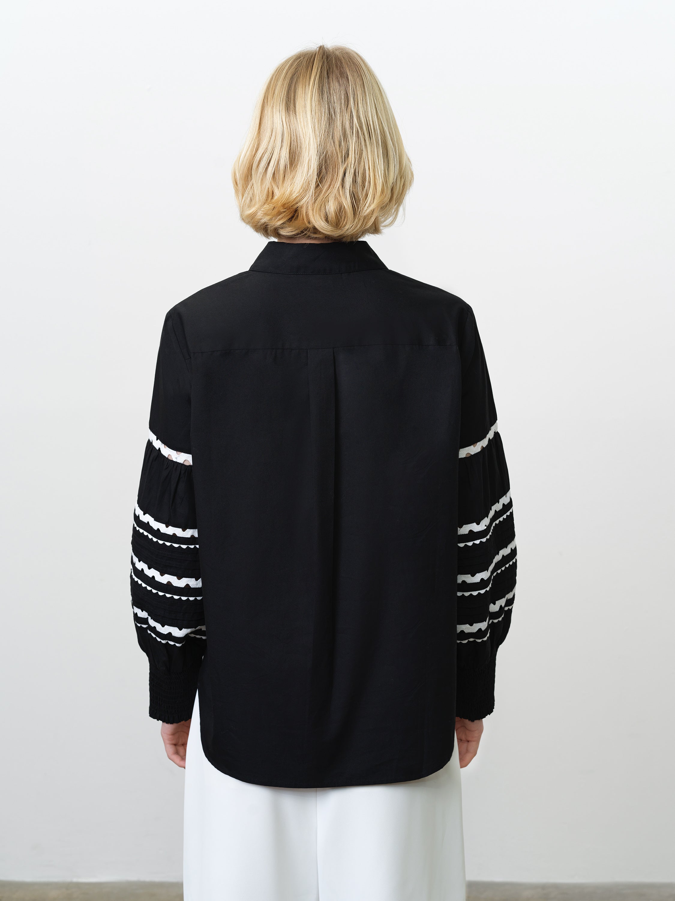 Cambria Cotton Ric Rac Long Sleeve Shirt