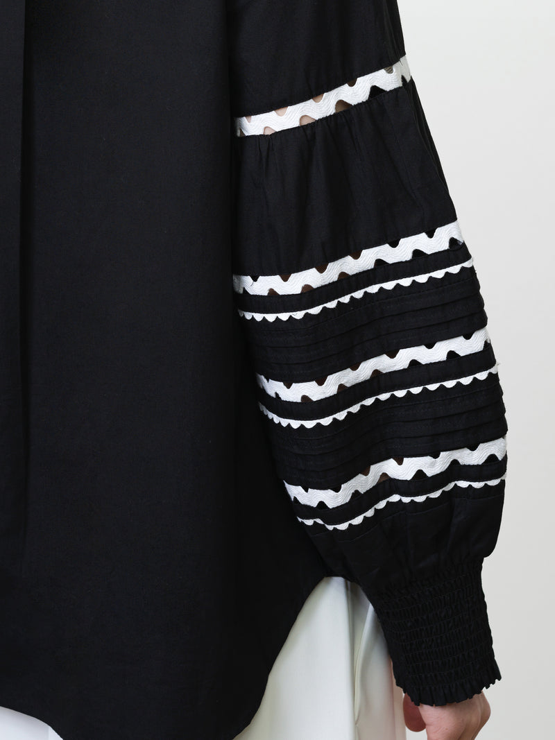 Cambria Cotton Ric Rac Long Sleeve Shirt