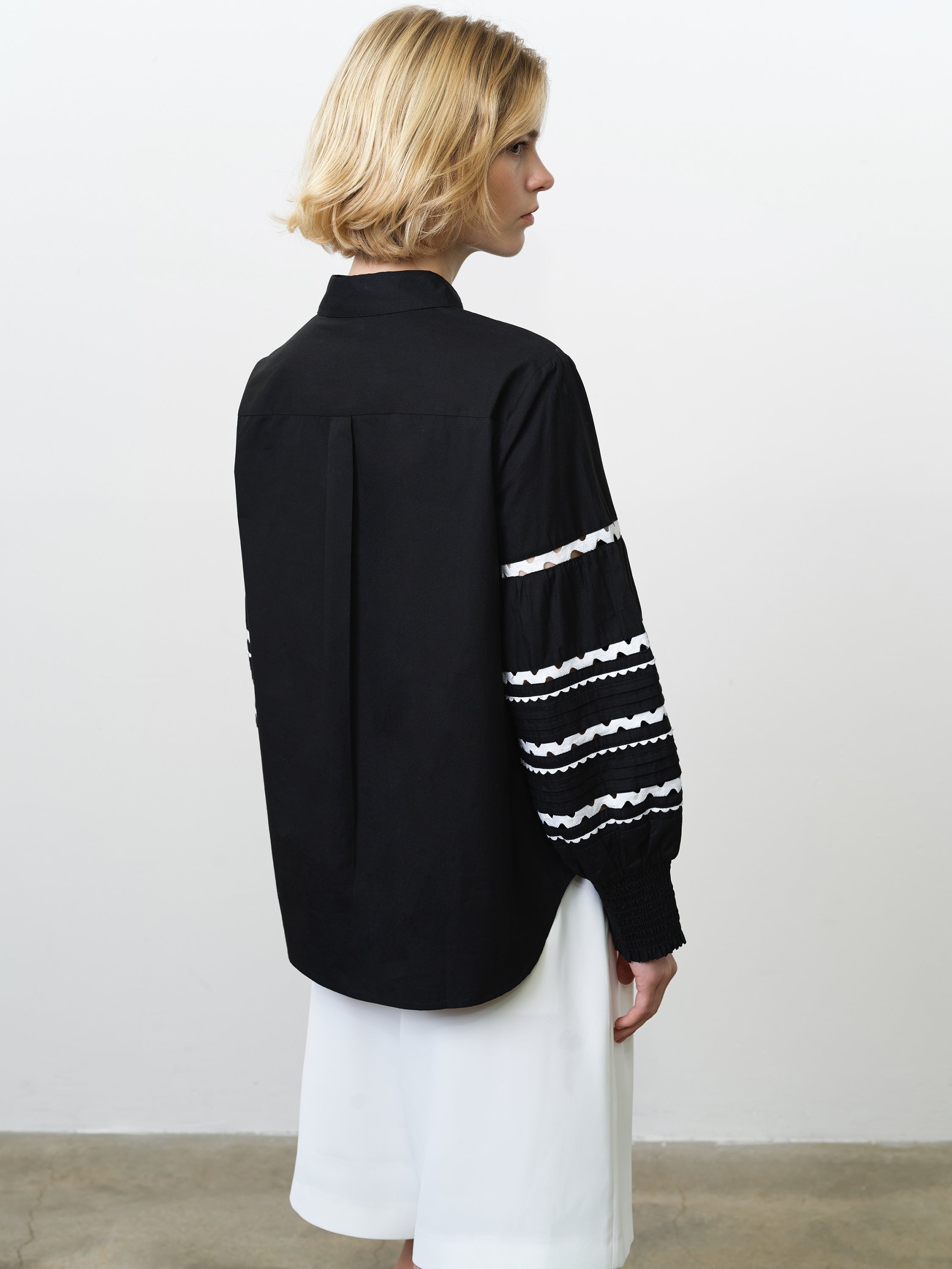 Cambria Cotton Ric Rac Long Sleeve Shirt