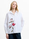 Cambria Cotton Floral Embroidered White Shirt