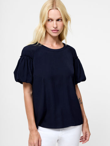 Crepe Light Puff Sleeve Top