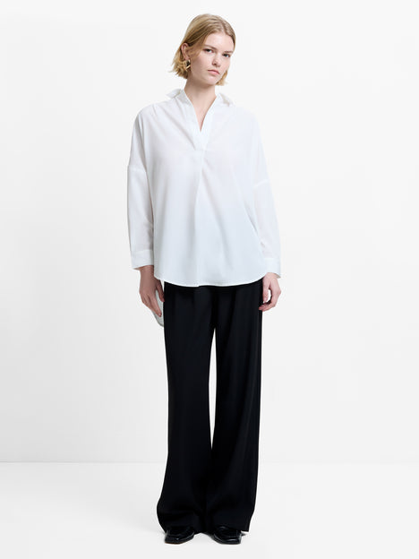 Rhodes Recycled Crepe Popover Shirt