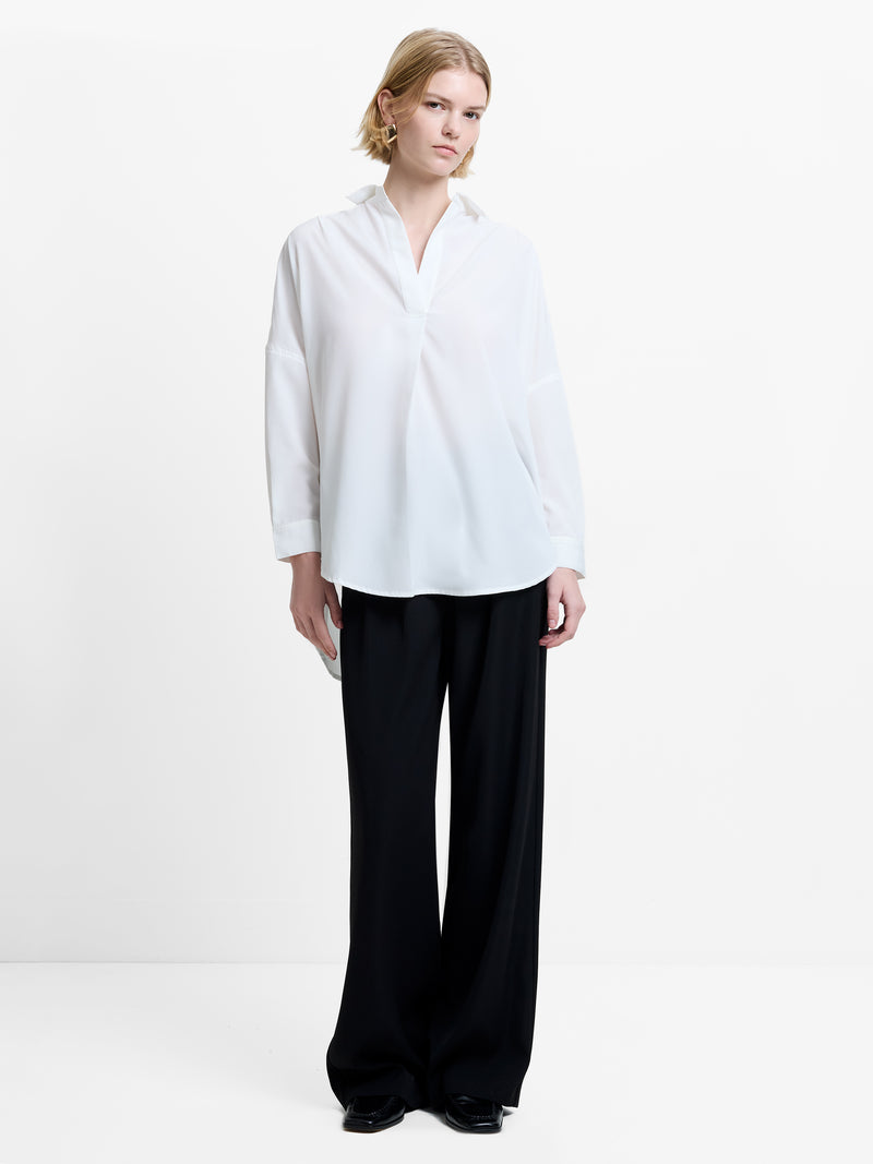 Rhodes Recycled Crepe Popover Shirt