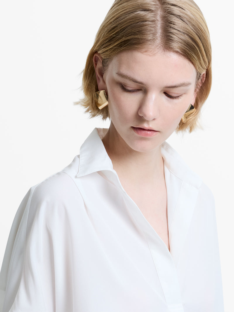 Rhodes Recycled Crepe Popover Shirt
