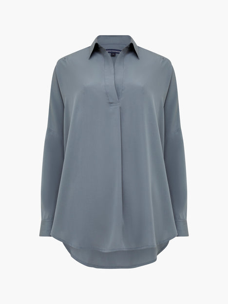 Rhodes Recycled Crepe Popover Shirt