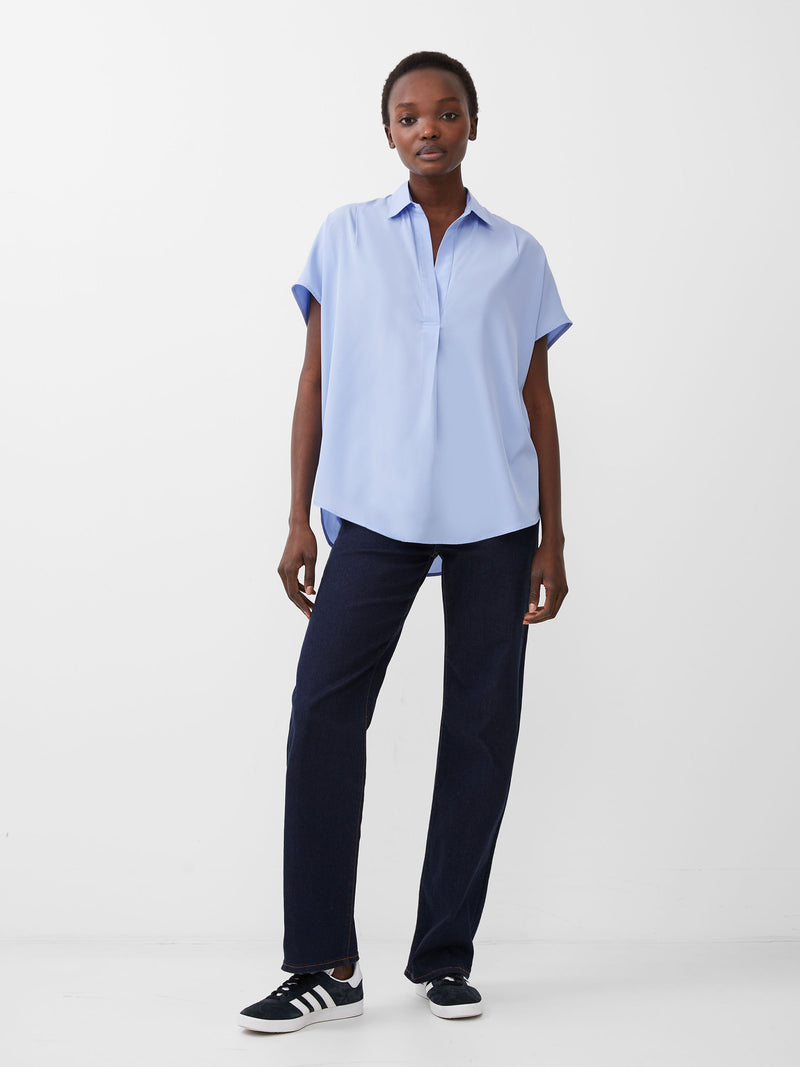 Mens short hotsell sleeve popover shirt