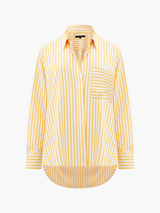 Thick Stripe Relaxed Popover Shirt