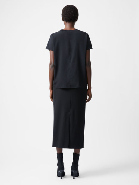 Caprina Recycled Crepe Crew Neck Top