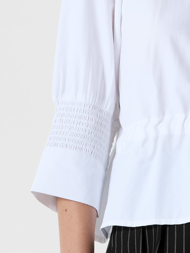 Era Poplin Collared Top