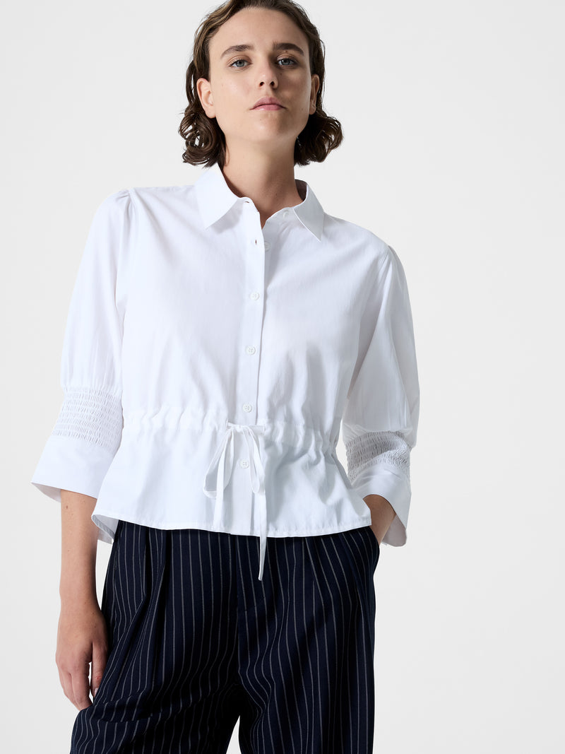 Era Poplin Collared Top