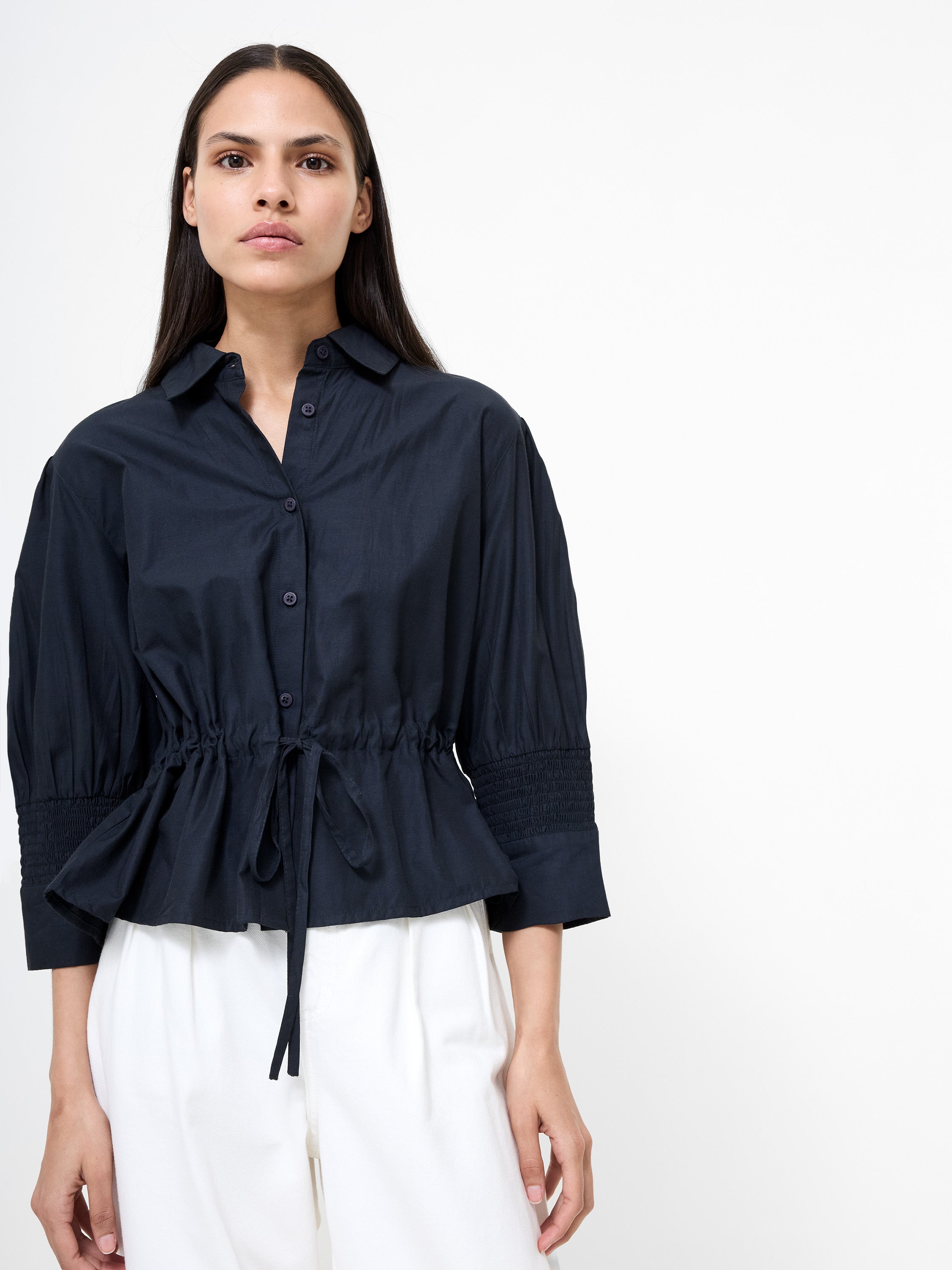 Era Poplin Collared Top