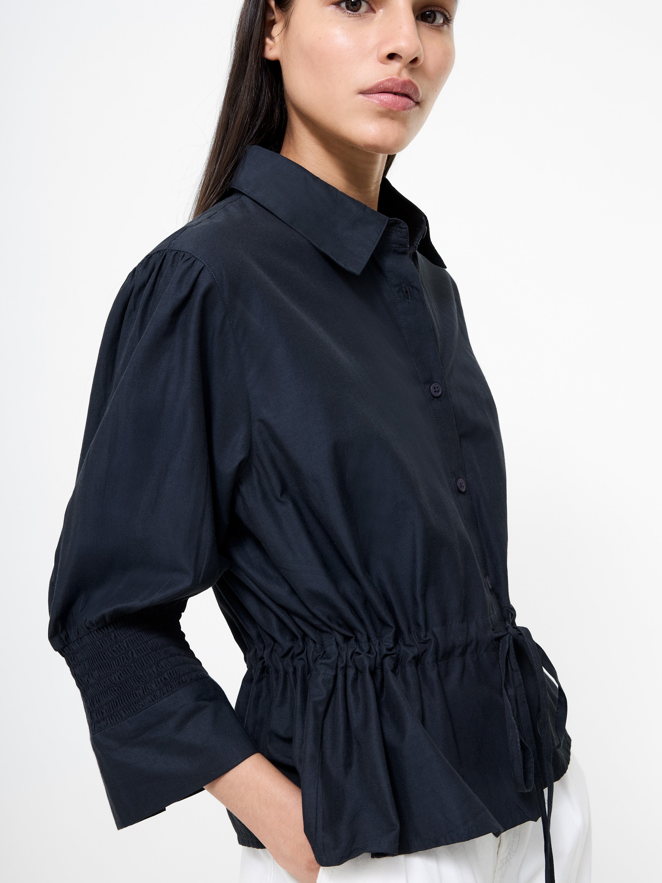 Era Poplin Collared Top