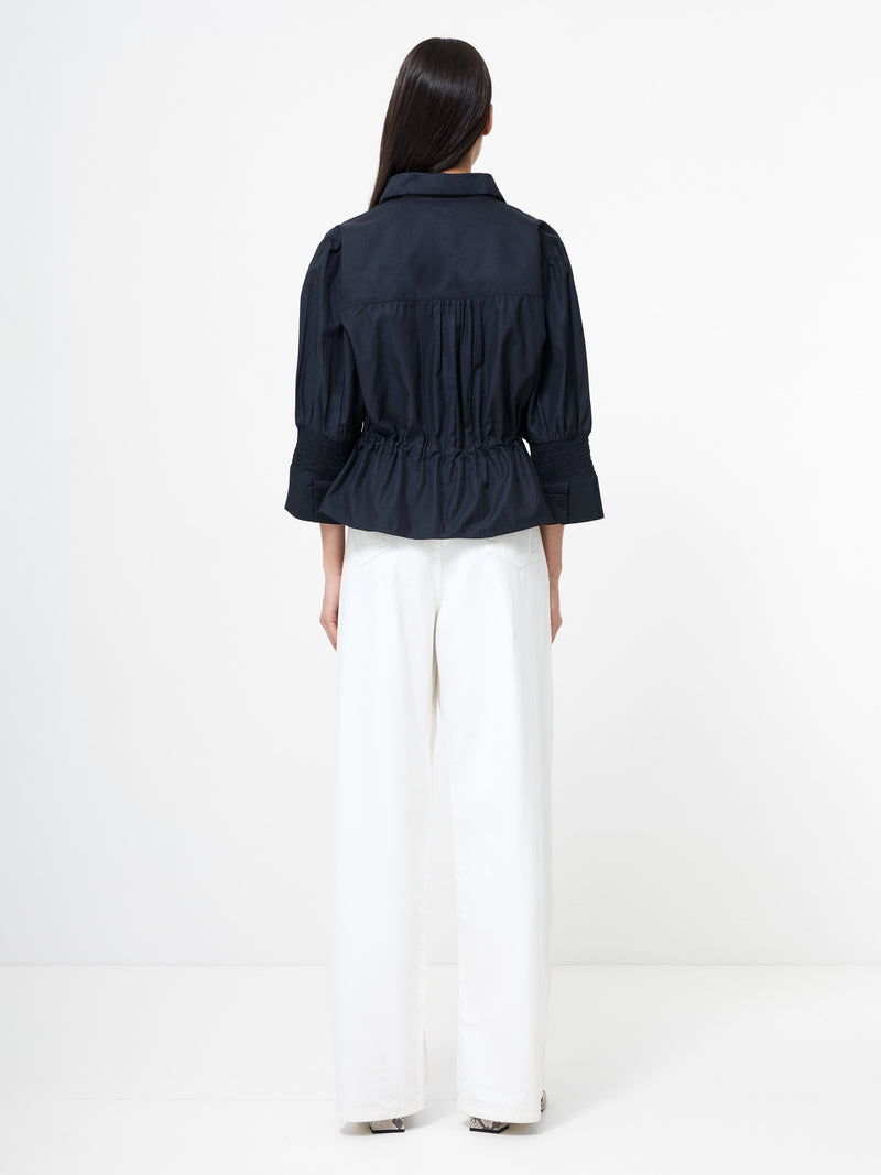 Era Poplin Collared Top
