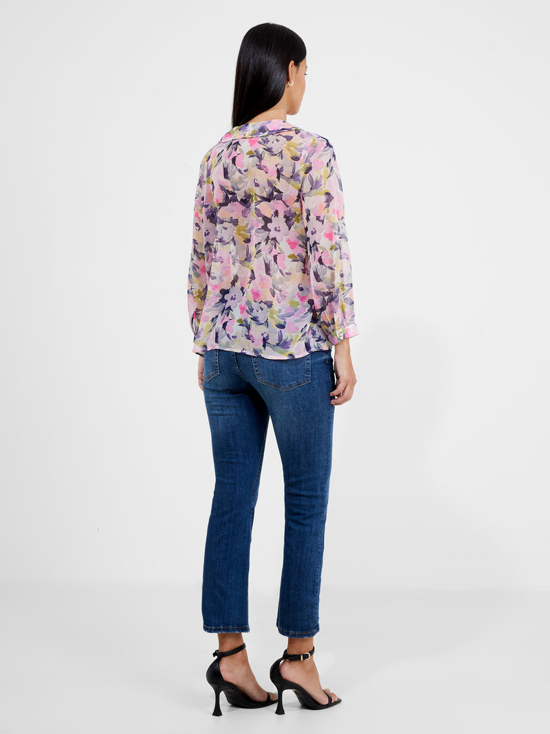 Frill Henley Collar Shirt