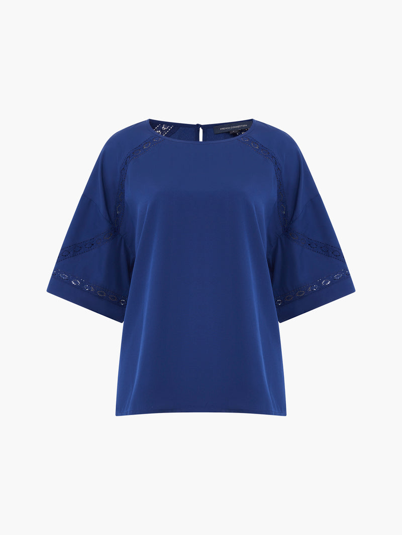 Crepe Recycled Light Embroidered Top