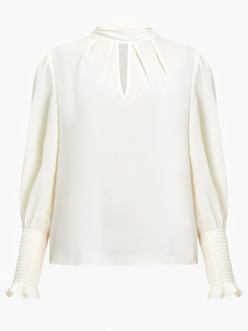 Crepe Light Keyhole Top Classic Cream | French Connection UK