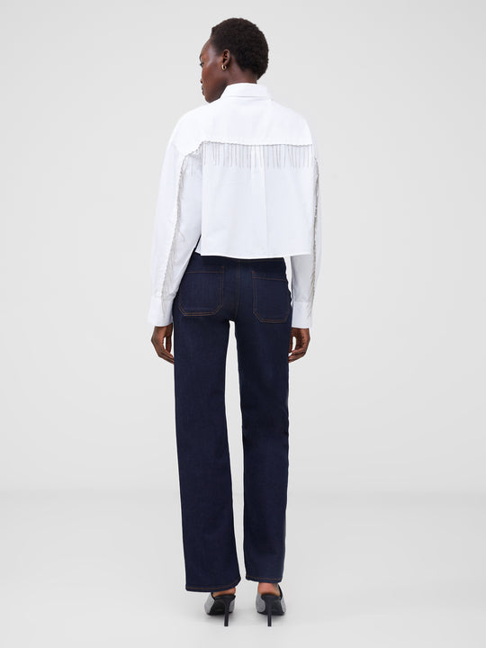 Crystal Alissa Cropped Cotton Shirt