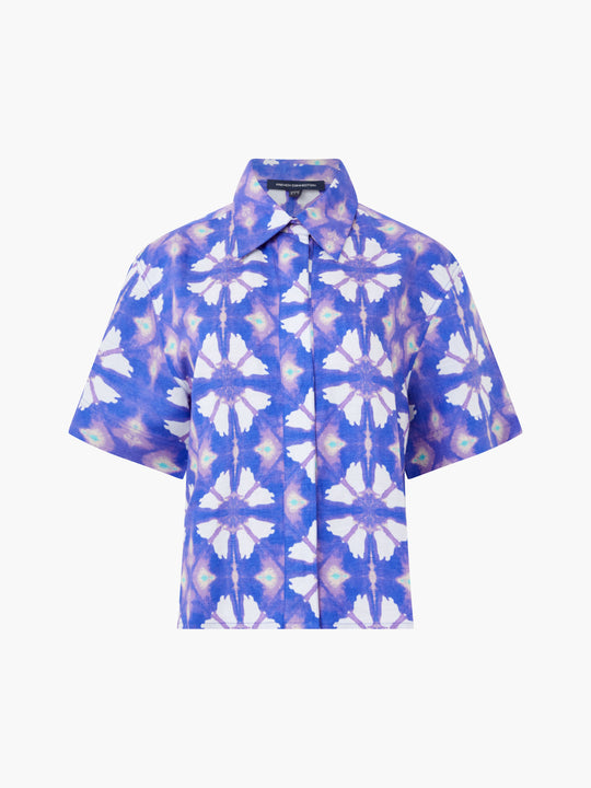 Dory Birdie Linen Short Sleeve Shirt