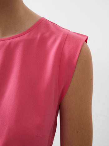 Cap Sleeve Crepe Light Tank Top