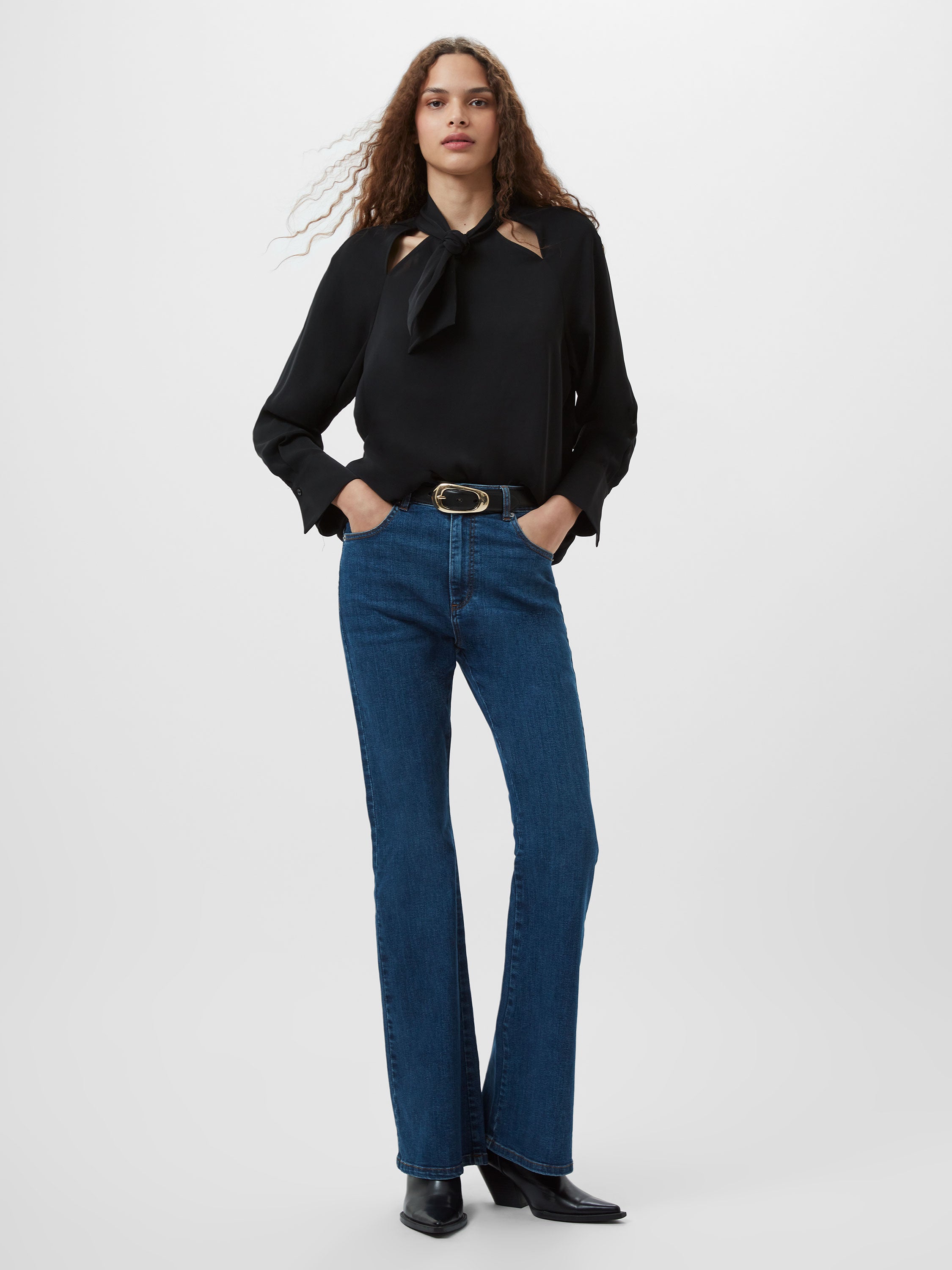 Carmen Recycled Crepe Tie Blouse