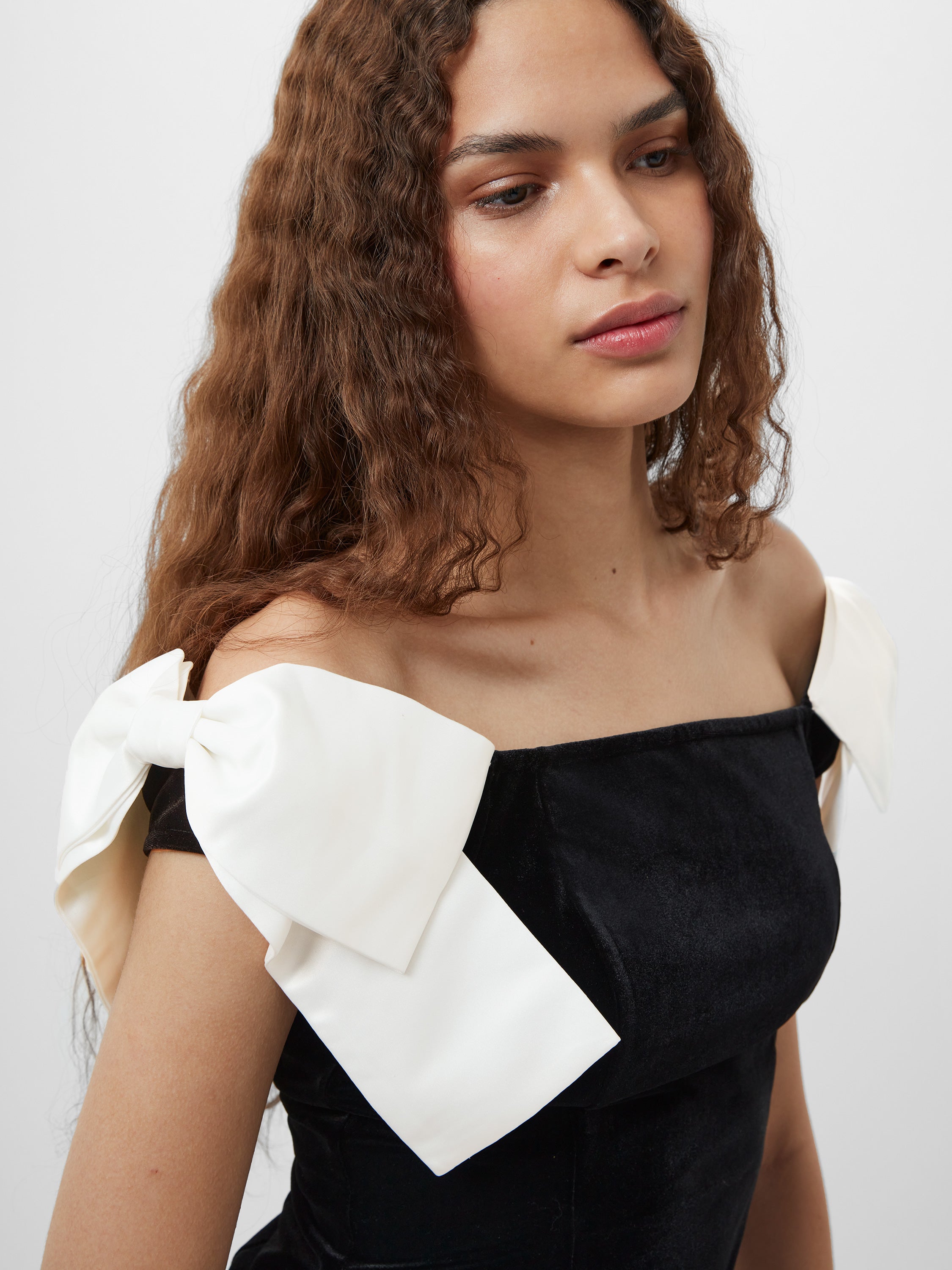 satin bow top