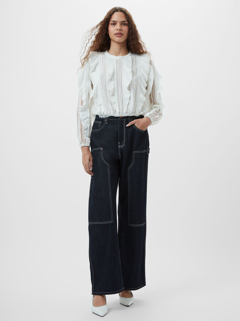 Annika Lace Frill Long Sleeve Top