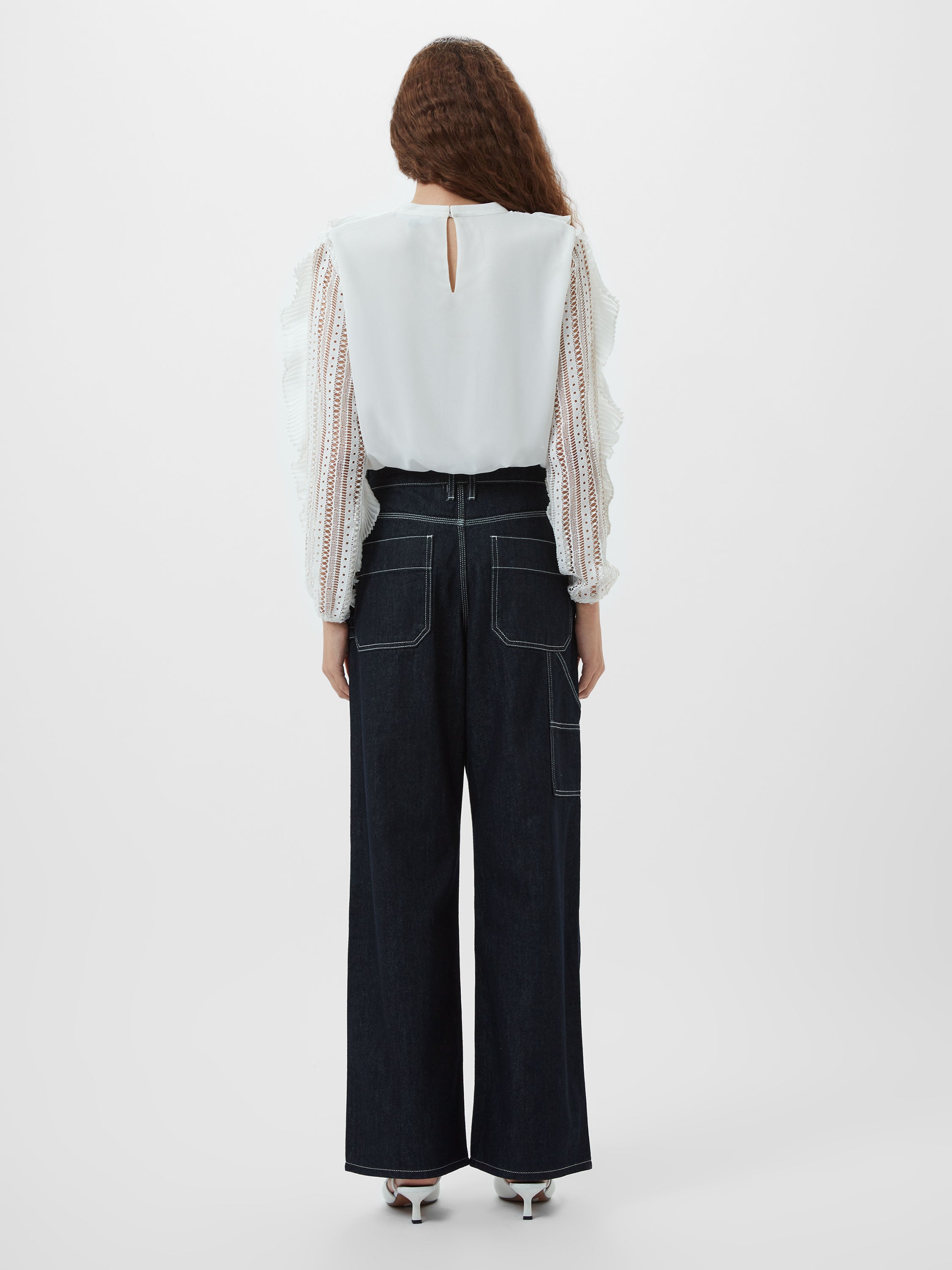 Annika Lace Frill Long Sleeve Top