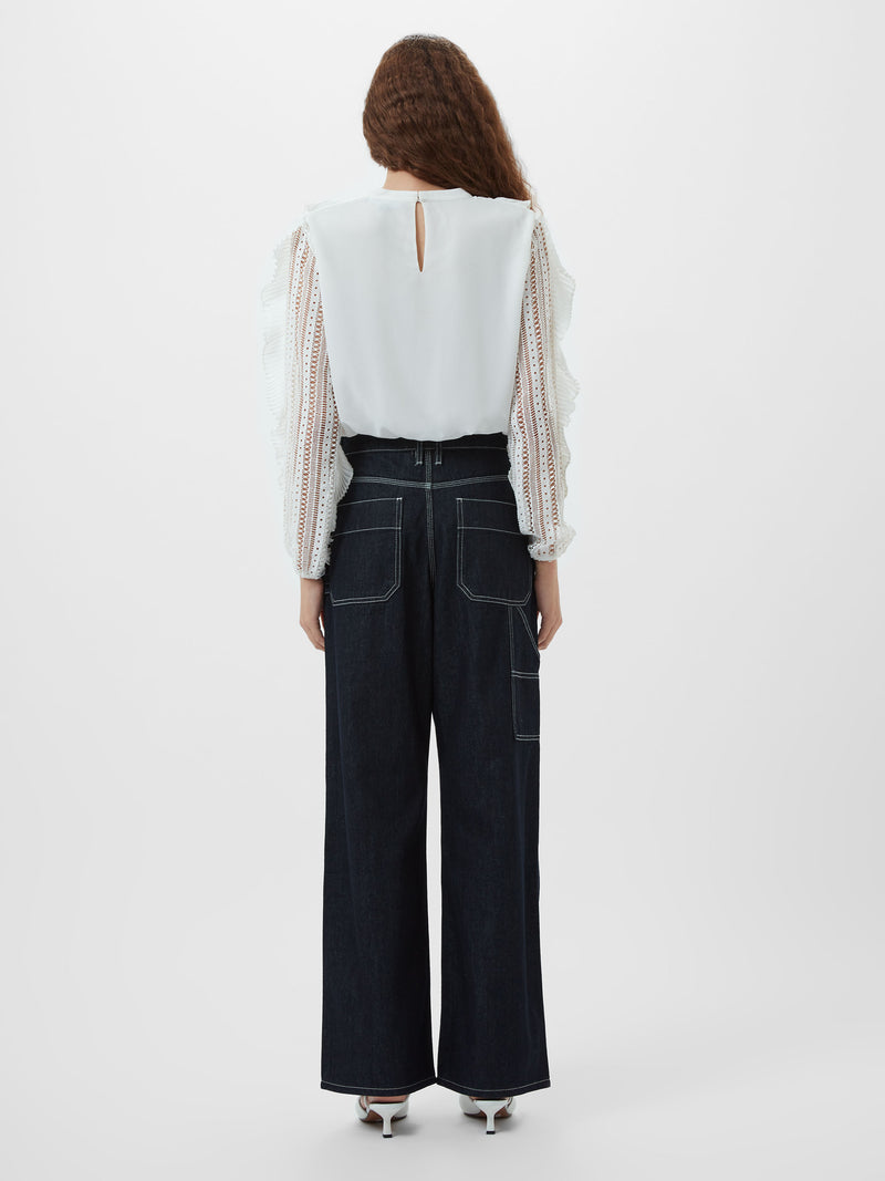 Annika Lace Frill Long Sleeve Top