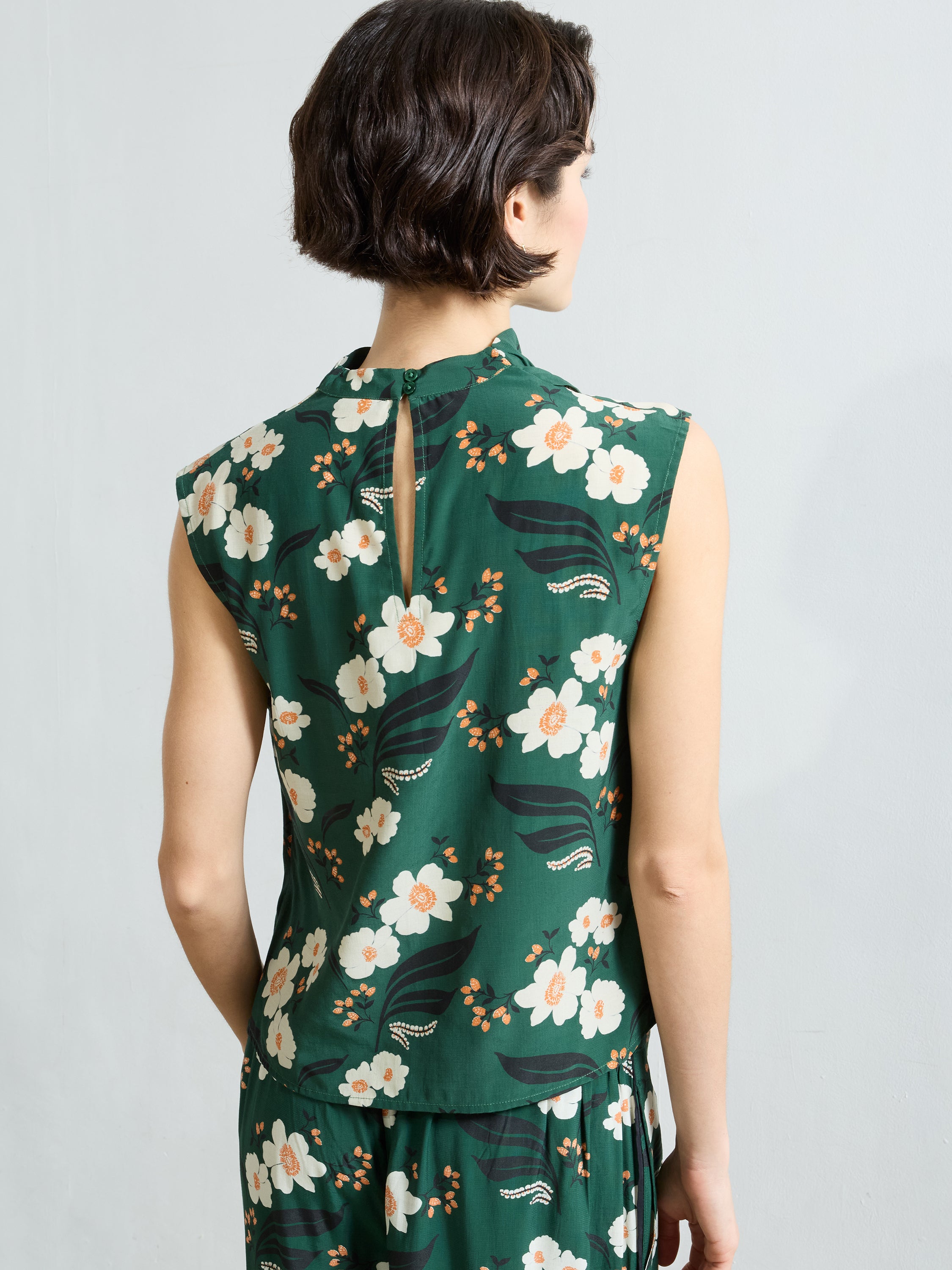 Rhian Eco Draped Sleeveless Top