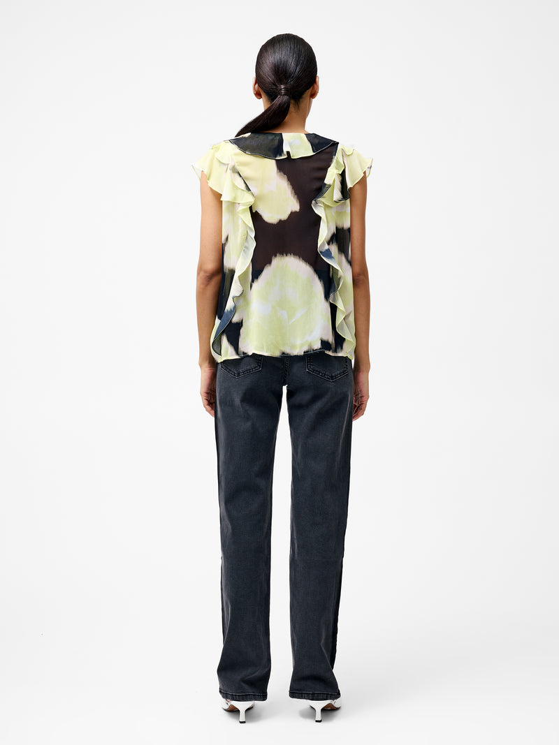 Natalie Eminia Chiffon Ruffle Top