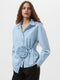 Cambria Cotton Striped Corsage Shirt