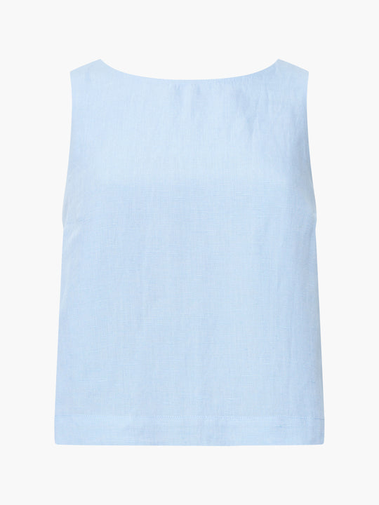 Birdie Linen Tie Back Swing Top