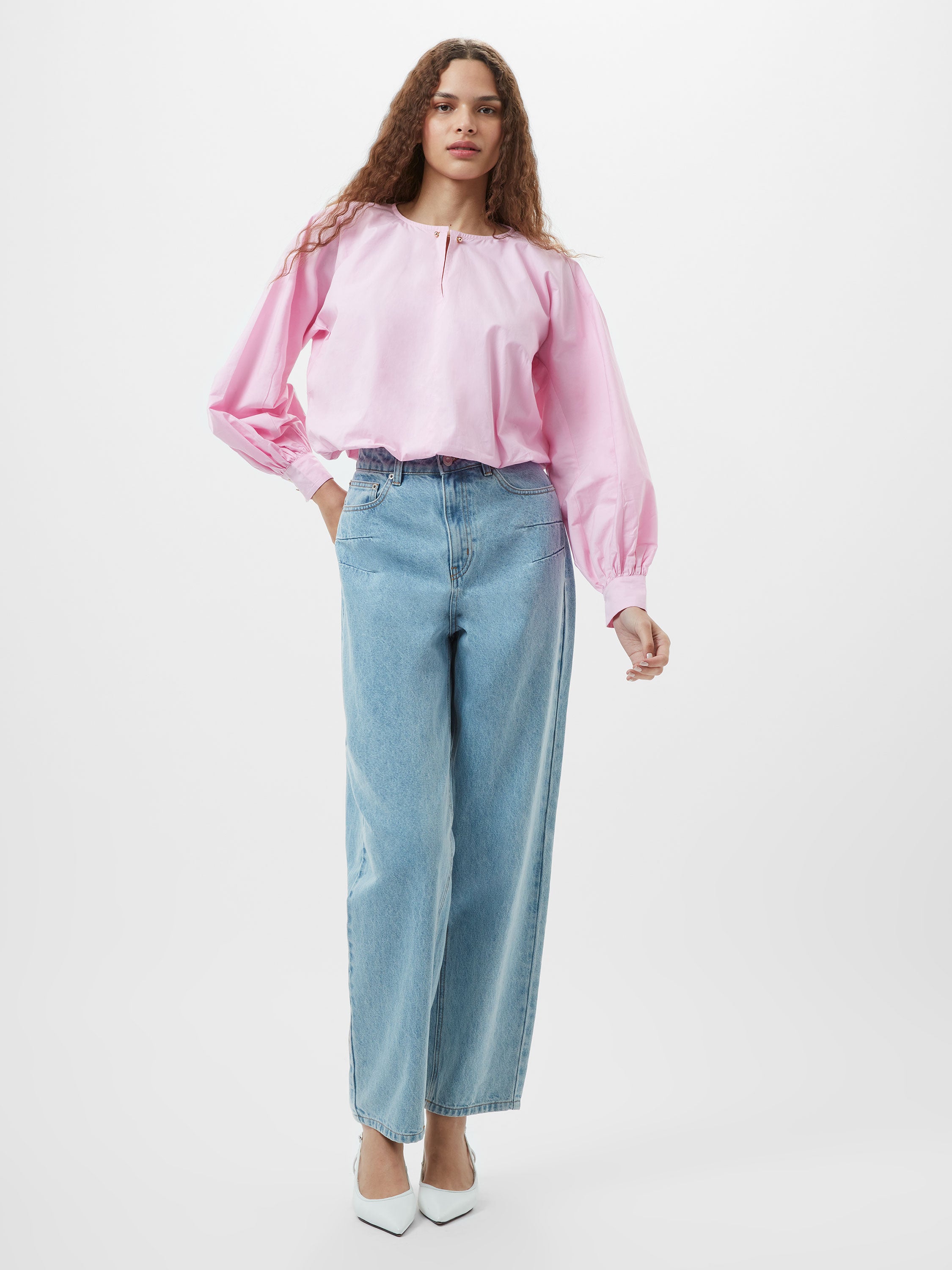 Cambria Cotton Bubble Hem Top