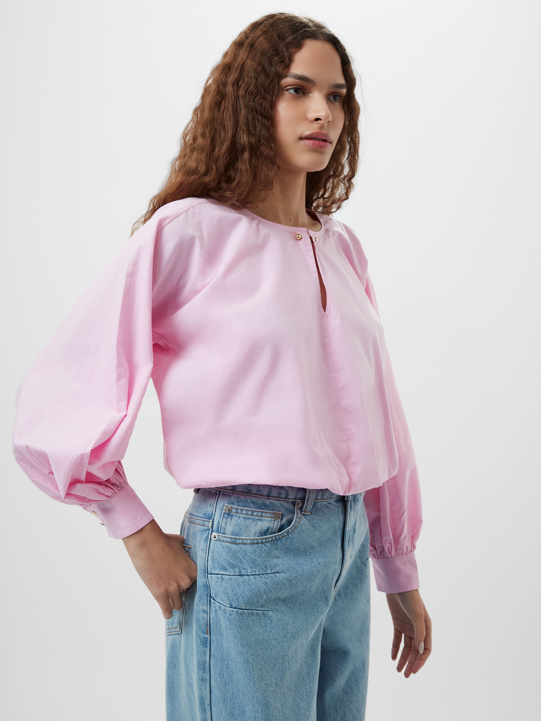 Cambria Cotton Bubble Hem Top