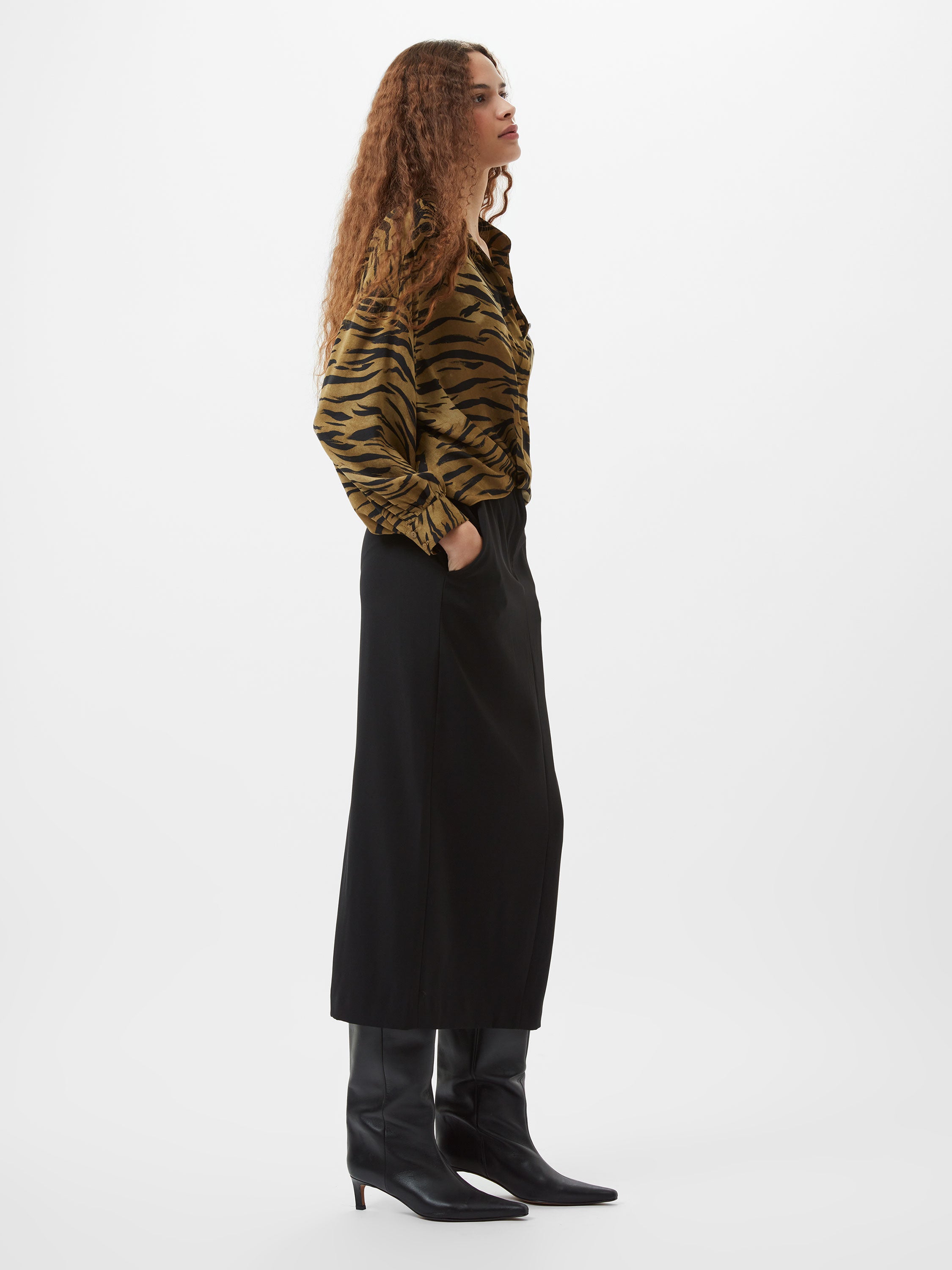 Damasco Adeline Print Tuck Shirt
