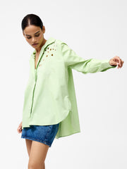 Cambria Cotton Long Sleeve Broderie Shirt