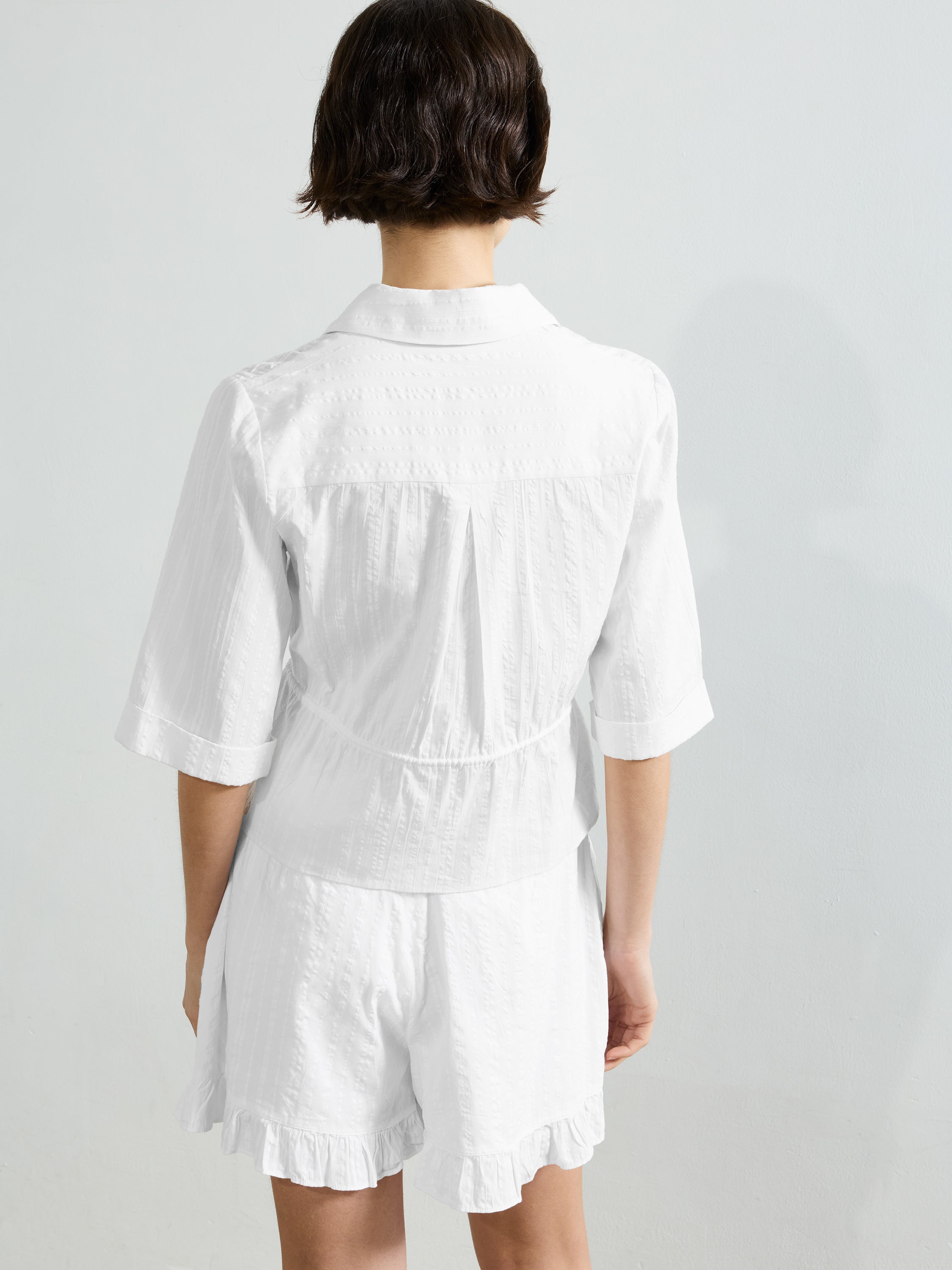 Barnet Cotton Striped Embroidered Shirt