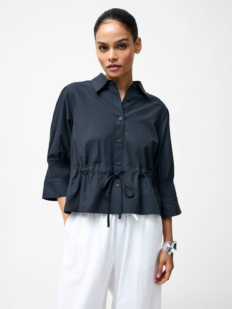 Era Poplin Collared Top