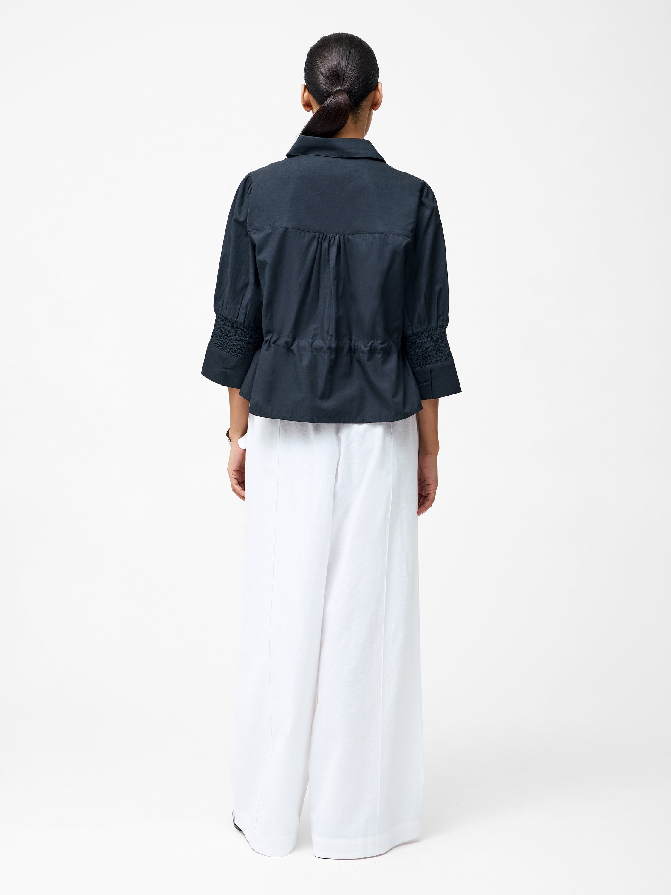 Era Poplin Collared Top