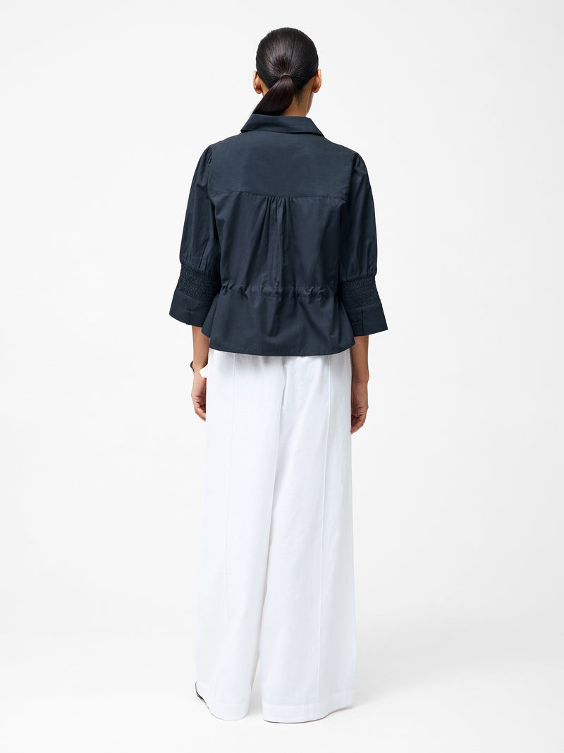Era Poplin Collared Top