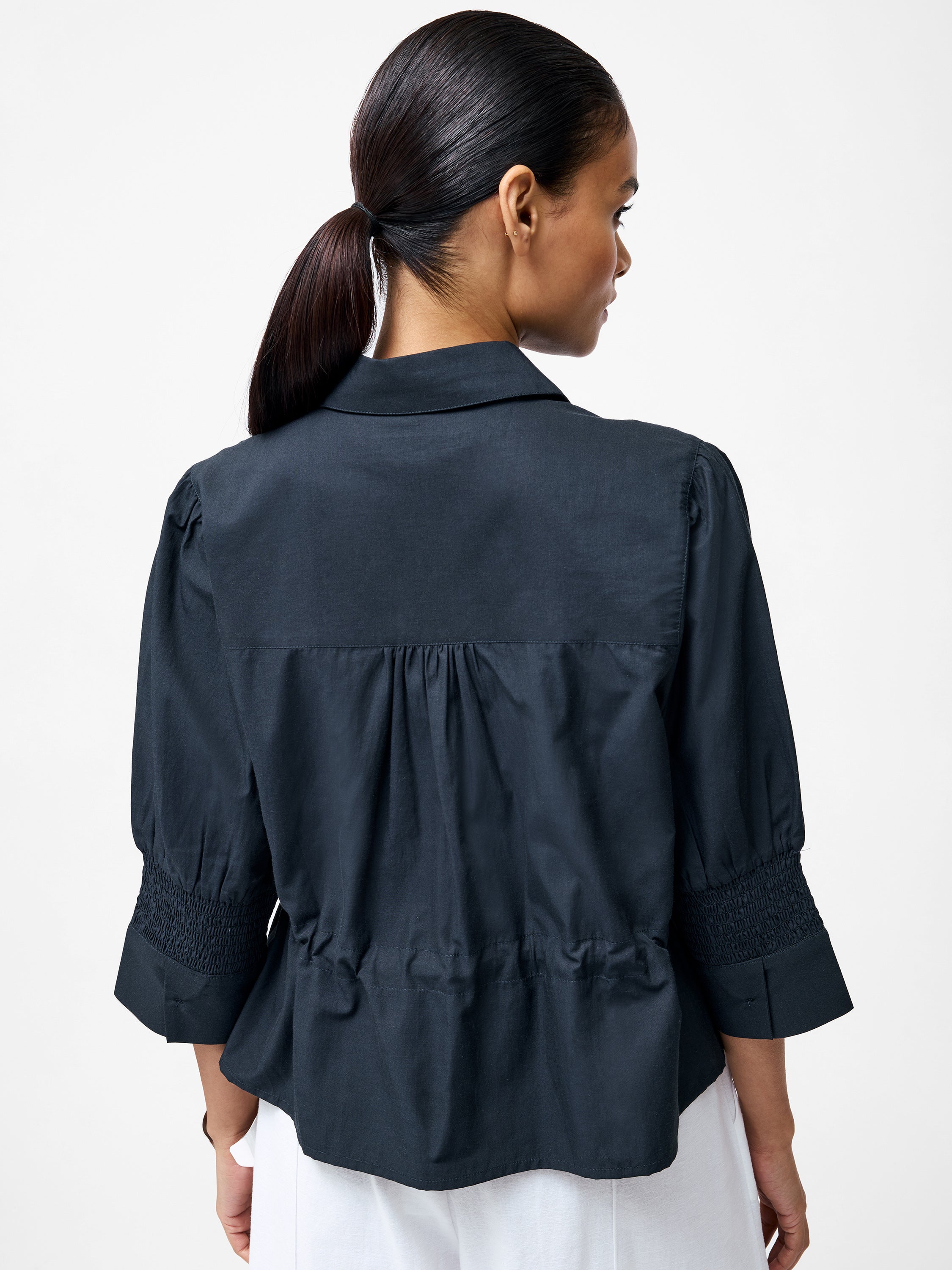 Era Poplin Collared Top